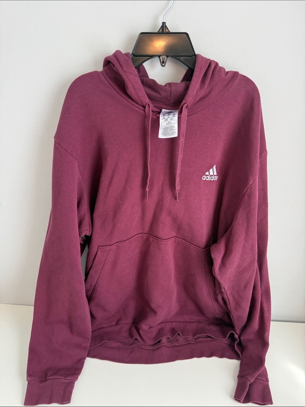adidas Men’s Burgundy Pullover Hoodie